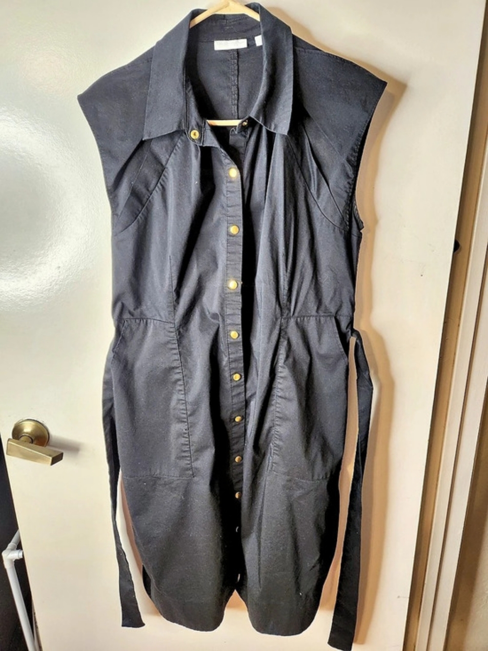 Black Shirt Dress Size Large Like New